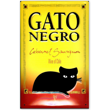 Gato Negro -yellow.-(20x30cm)